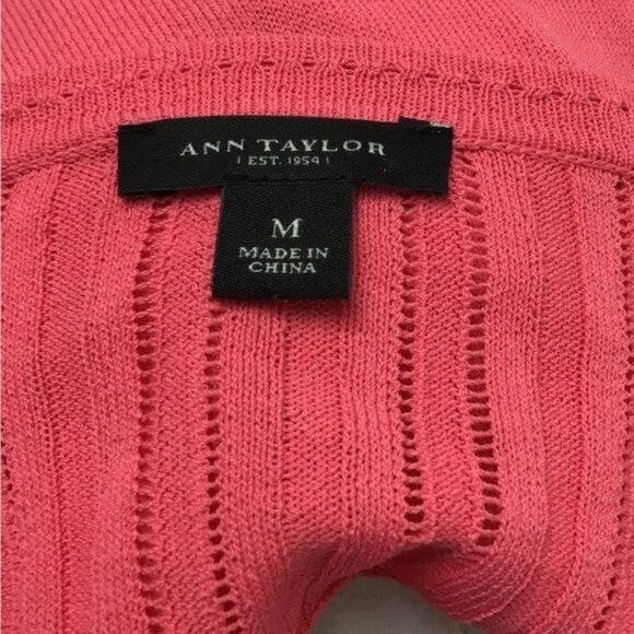 Ann Taylor Women’s 3/4 Sleeve Knit Wrap Front Blouse, Pink, size M - Picture 5 of 6